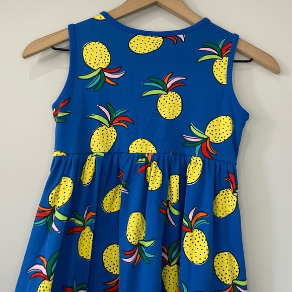 Hanna Andersson blue pineapple sleeveless girls dress size 8 - Picture 7 of 9